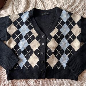 Argyle cardigan